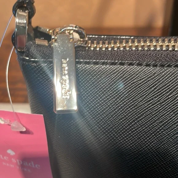 Kate Spade NWT Greta Court Flash Black Glitter & Saffiano Crossbody MSRP $279 - Picture 5 of 10